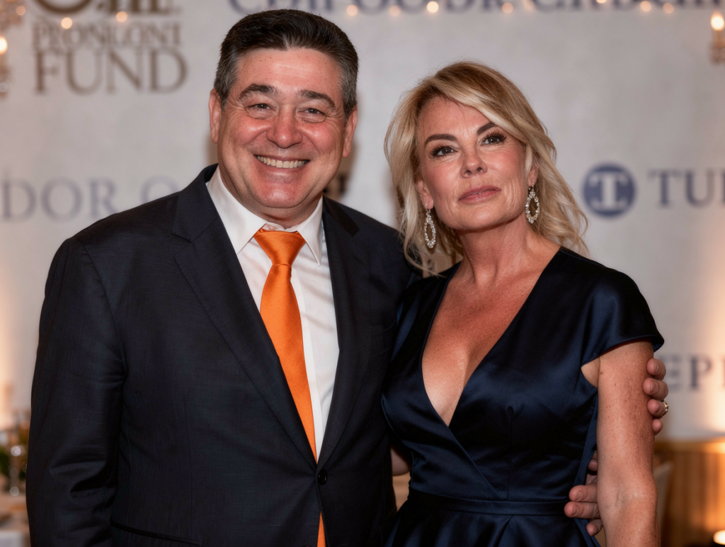 Itzhak Ezratti and his wife posing together at a formal event