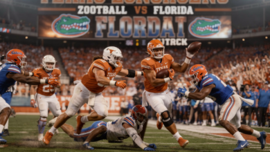 Texas Longhorns Football vs Florida Gators Football Match Player Stats