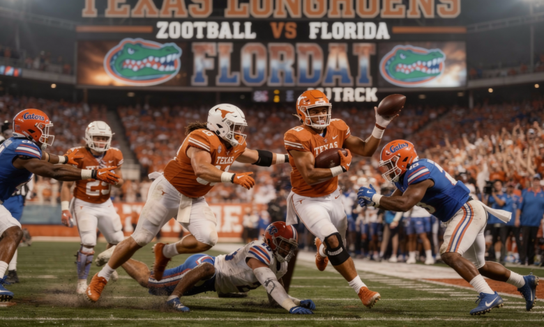 Texas Longhorns Football vs Florida Gators Football Match Player Stats