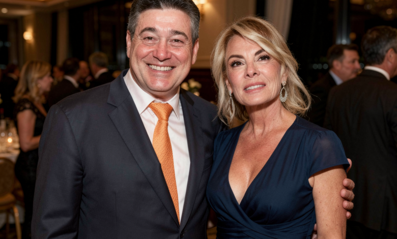 Itzhak Ezratti and his wife posing together at a formal event