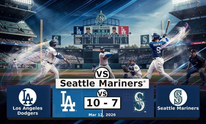 Dodgers vs Seattle Mariners Match Player Stats